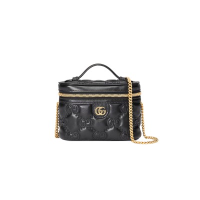 GUCCI GG MATELASSÉ TOP HANDLE MINI BAG 723770UM8IG1000 (16*10.5*5cm)